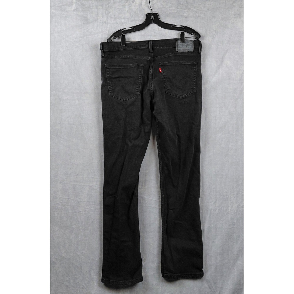 Levis 511 Slim Fit Mens Black Jeans 36x32 Stretch Denim Pants 04511-2694 - Picture 2 of 7